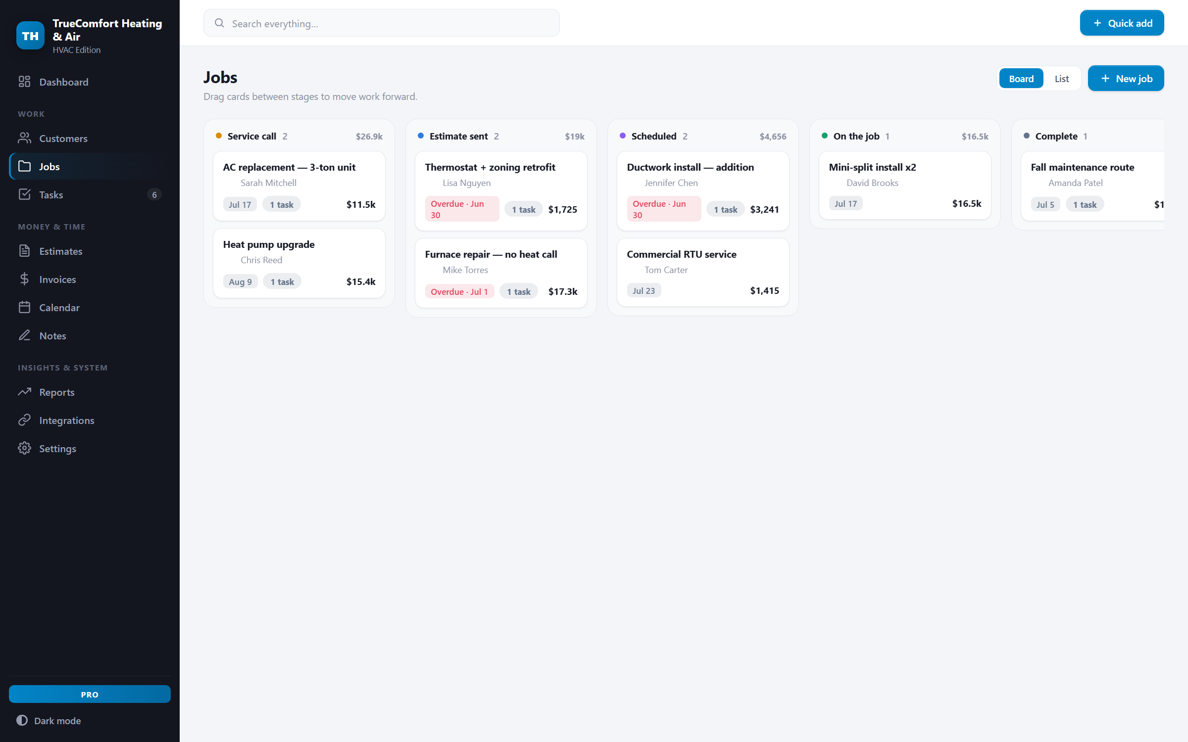AirDesk — board view